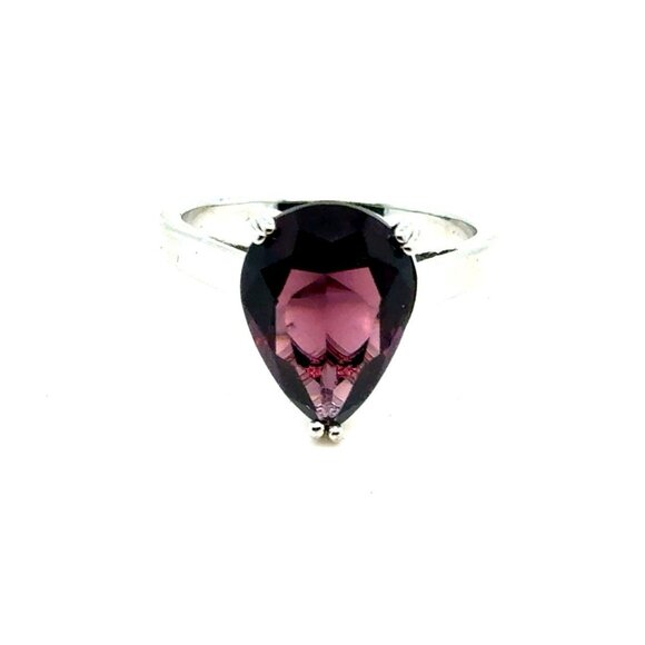 Teardrop Shaped Amethyst Color Ring - Picture 1 of 5